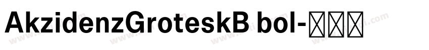 AkzidenzGroteskB bol字体转换